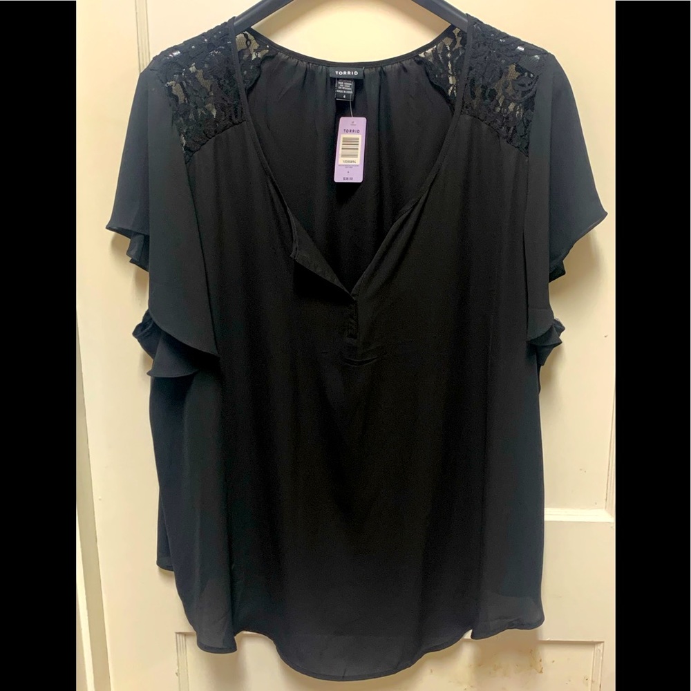 NWT Black Torrid Blouse size 4X
